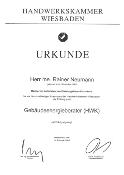 Download PDF-Datei: Zertifikat Gebäudeenergieberater (HWK)