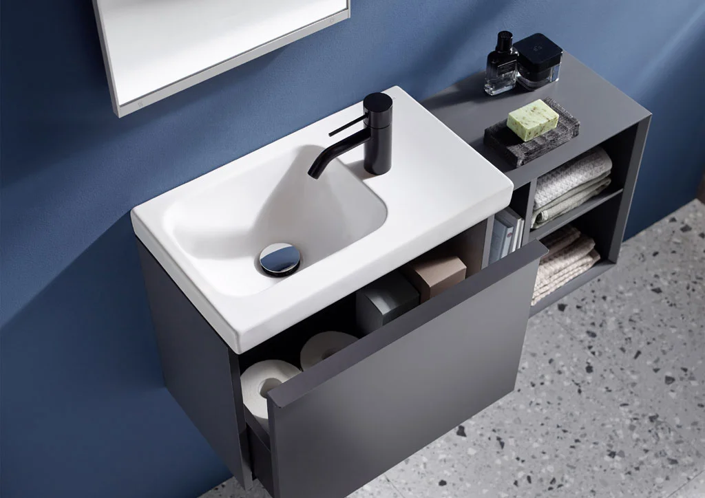 Sanitär - Badserie iCon mit weiß matter Oberfläche · Rieth GmbH